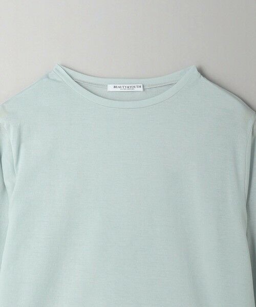 BEAUTY&YOUTH コットンナイロン天竺シアー クルーネック Tシャツ　白 BEAUTY&YOUTH UNITED ARROWS｜コットンナイロン天竺 シアー