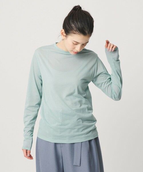 BEAUTY&YOUTH UNITED ARROWS / ビューティー&ユース ユナイテッドアローズ カットソー | コットンナイロン天竺 シアー クルーネック Tシャツ | 詳細28