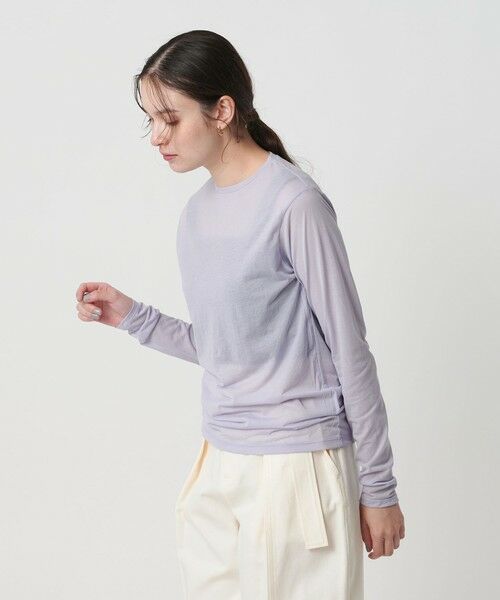 BEAUTY&YOUTH UNITED ARROWS / ビューティー&ユース ユナイテッドアローズ カットソー | コットンナイロン天竺 シアー クルーネック Tシャツ | 詳細30