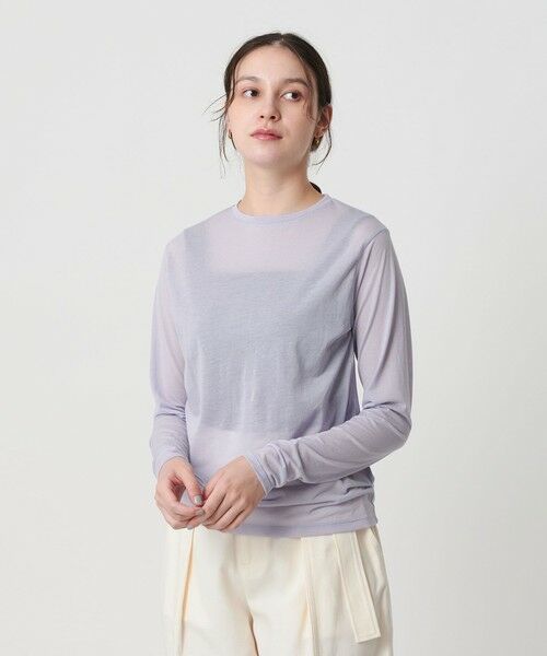 BEAUTY&YOUTH UNITED ARROWS / ビューティー&ユース ユナイテッドアローズ カットソー | コットンナイロン天竺 シアー クルーネック Tシャツ | 詳細29