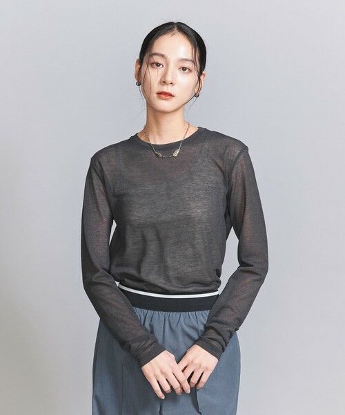 BEAUTY&YOUTH UNITED ARROWS / ビューティー&ユース ユナイテッドアローズ カットソー | カノコシアー ロングスリーブ Tシャツ | 詳細7