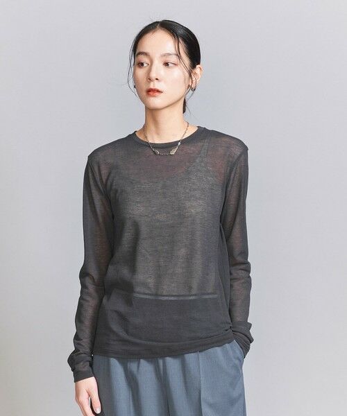 BEAUTY&YOUTH UNITED ARROWS / ビューティー&ユース ユナイテッドアローズ カットソー | カノコシアー ロングスリーブ Tシャツ | 詳細8