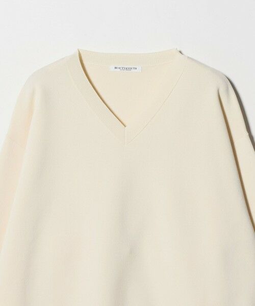 ebure コットンナイロンリリヤーン Vネックニットプルオーバー BEAUTY＆YOUTH UNITED ARROWS ニット セーター コットンナイロン