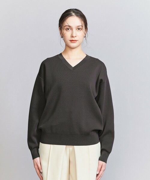 BEAUTY&YOUTH UNITED ARROWS / ビューティー&ユース ユナイテッドアローズ ニット・セーター | コットンナイロン Vネック プルオーバー -ウォッシャブル- | 詳細9