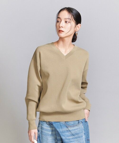 BEAUTY&YOUTH UNITED ARROWS / ビューティー&ユース ユナイテッドアローズ ニット・セーター | コットンナイロン Vネック プルオーバー -ウォッシャブル- | 詳細16