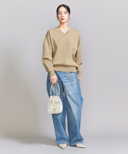 BEAUTY&YOUTH UNITED ARROWS / ビューティー&ユース ユナイテッドアローズ ニット・セーター | コットンナイロン Vネック プルオーバー -ウォッシャブル- | 詳細18