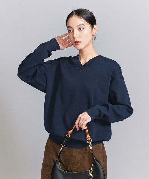 BEAUTY&YOUTH UNITED ARROWS / ビューティー&ユース ユナイテッドアローズ ニット・セーター | コットンナイロン Vネック プルオーバー -ウォッシャブル- | 詳細25