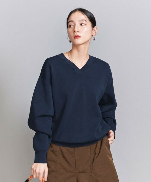 BEAUTY&YOUTH UNITED ARROWS / ビューティー&ユース ユナイテッドアローズ ニット・セーター | コットンナイロン Vネック プルオーバー -ウォッシャブル- | 詳細24