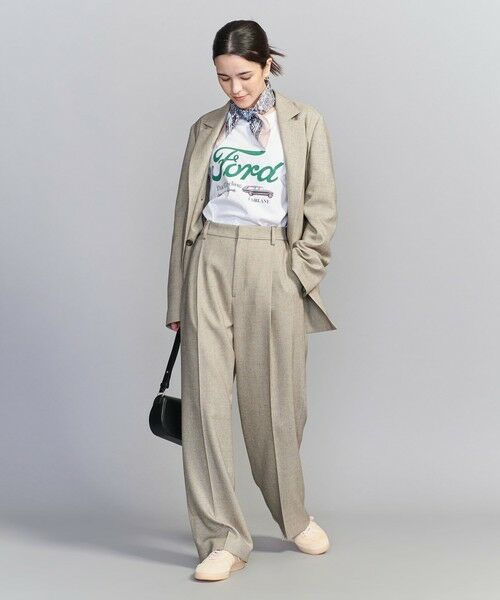 BEAUTY&YOUTH UNITED ARROWS / ビューティー&ユース ユナイテッドアローズ スラックス・ドレスパンツ | リネンライク バックゴムストレートパンツ -ウォッシャブル- | 詳細3