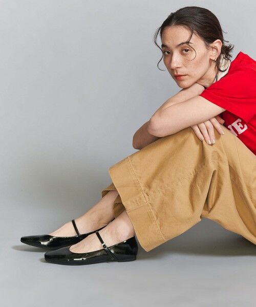 BEAUTY&YOUTH UNITED ARROWS / ビューティー&ユース ユナイテッドアローズ フラットシューズ | エナメルライク ストラップ バレエシューズ | 詳細2