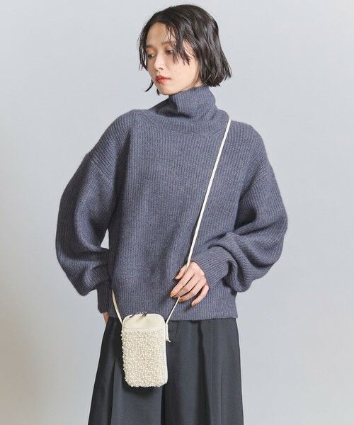 BEAUTY&YOUTH UNITED ARROWS / ビューティー&ユース ユナイテッドアローズ その他小物 | レザー×パールモチーフ ジップスリム ウォレットショルダー | 詳細1