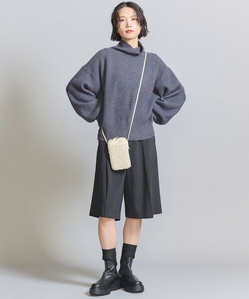 BEAUTY&YOUTH UNITED ARROWS / ビューティー&ユース ユナイテッドアローズ その他小物 | レザー×パールモチーフ ジップスリム ウォレットショルダー | 詳細2