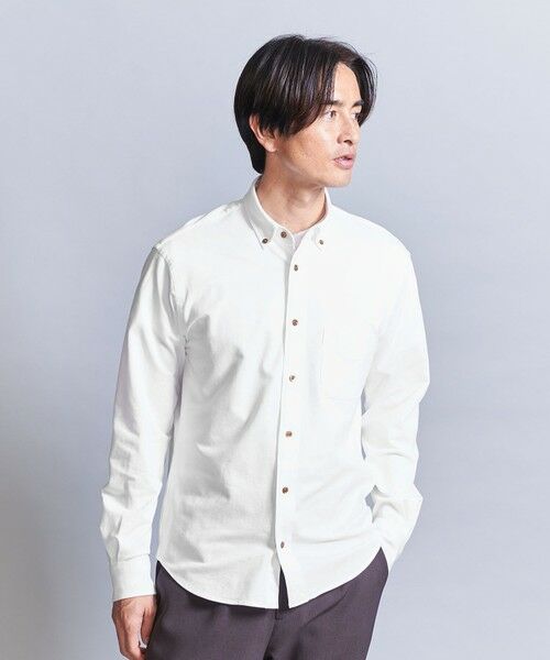 BEAUTY & YOUTH UNITED ARROWS/ビューティー&ユース ユナイテッドアローズ クイック シャンブレー ボタンダウン シャツ ‐ストレッチ 吸水速乾 ‐ WHITE L BEAUTY & YOUTH UNITED ARROWS/ビューティー&ユース ユナイテッドアローズ クイック シャンブレー ボタンダウン シャツ ‐ストレッチ 吸水速乾 ‐ WHITE L