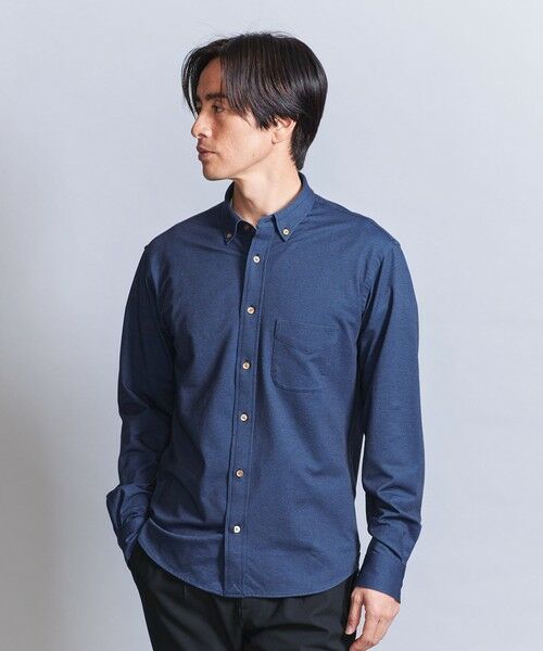 BEAUTY & YOUTH UNITED ARROWS/ビューティー&ユース ユナイテッドアローズ クイック シャンブレー ボタンダウン シャツ ‐ストレッチ 吸水速乾 ‐ ROYAL L BEAUTY & YOUTH UNITED ARROWS/ビューティー&ユース ユナイテッドアローズ クイック シャンブレー ボタンダウン シャツ ‐ストレッチ 吸水速乾 ‐ ROYAL L