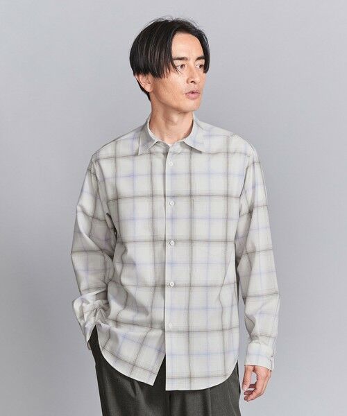 BEAUTY & YOUTH UNITED ARROWS/ビューティー&ユース ユナイテッドアローズ 尾州 オンブレ レギュラーフォルム テーパード シャツ -ウォッシャブル MADE IN JAPAN- OFF WHITE M BEAUTY & YOUTH UNITED ARROWS/ビューティー&ユース ユナイテッドアローズ 尾州 オンブレ レギュラーフォルム テーパード シャツ -ウォッシャブル MADE IN JAPAN- OFF WHITE M