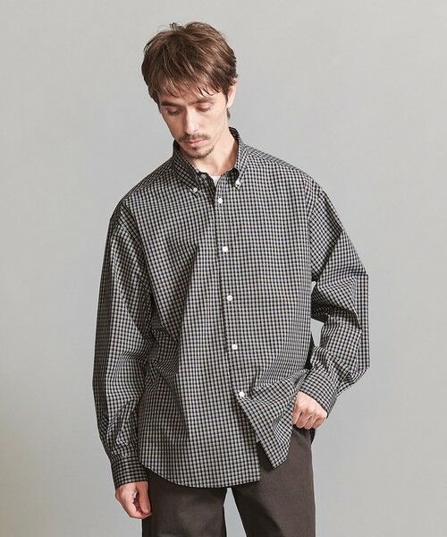 BEAUTY & YOUTH UNITED ARROWS/ビューティー&ユース ユナイテッドアローズ ミニチェック ボタンダウンフォルム シャツ DK. BROWN L BEAUTY & YOUTH UNITED ARROWS/ビューティー&ユース ユナイテッドアローズ ミニチェック ボタンダウンフォルム シャツ DK. BROWN L