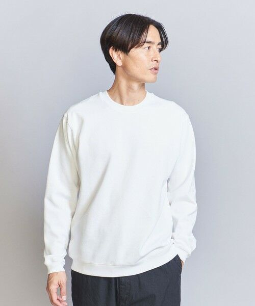 BEAUTY & YOUTH UNITED ARROWS/ビューティー&ユース ユナイテッドアローズ ダブルフェイス ジオメ コンフォート クルーネック カットソー WHITE M BEAUTY & YOUTH UNITED ARROWS/ビューティー&ユース ユナイテッドアローズ ダブルフェイス ジオメ コンフォート クルーネック カットソー WHITE M
