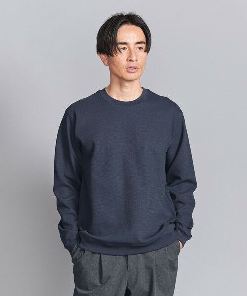 BEAUTY & YOUTH UNITED ARROWS/ビューティー&ユース ユナイテッドアローズ ダブルフェイス ジオメ コンフォート クルーネック カットソー NAVY S BEAUTY & YOUTH UNITED ARROWS/ビューティー&ユース ユナイテッドアローズ ダブルフェイス ジオメ コンフォート クルーネック カットソー NAVY S