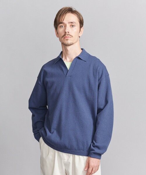 BEAUTY & YOUTH UNITED ARROWS/ビューティー&ユース ユナイテッドアローズ ブークレ コットン スキッパー ニット ‐ウォッシャブル‐ COBALT S BEAUTY & YOUTH UNITED ARROWS/ビューティー&ユース ユナイテッドアローズ ブークレ コットン スキッパー ニット ‐ウォッシャブル‐ COBALT S