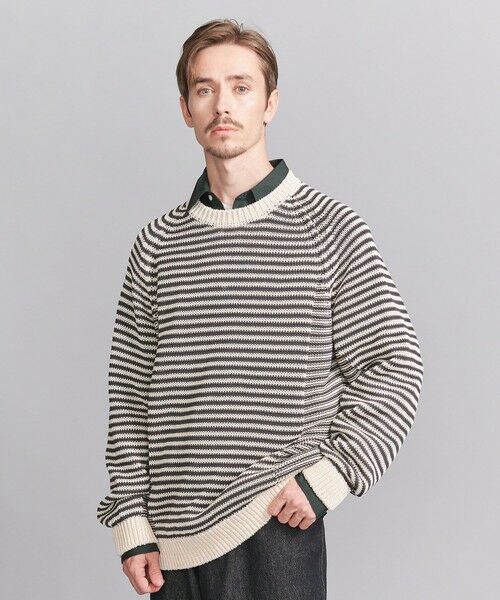 BEAUTY&YOUTH UNITED ARROWS / ビューティー&ユース ユナイテッドアローズ ニット・セーター | ギマコットン SWIT ボーダー クルーネック ニット ‐ウォッシャブル‐ | 詳細11