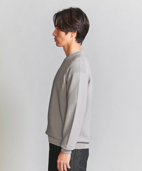 セール】 パール ステッチ フォルム クルーネック ニット