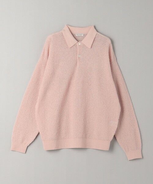 BEAUTY & YOUTH UNITED ARROWS/ビューティー&ユース ユナイテッドアローズ ナッピング ニット ポロ ‐ウォッシャブル‐ LT. PINK S BEAUTY & YOUTH UNITED ARROWS/ビューティー&ユース ユナイテッドアローズ ナッピング ニット ポロ ‐ウォッシャブル‐ LT. PINK S