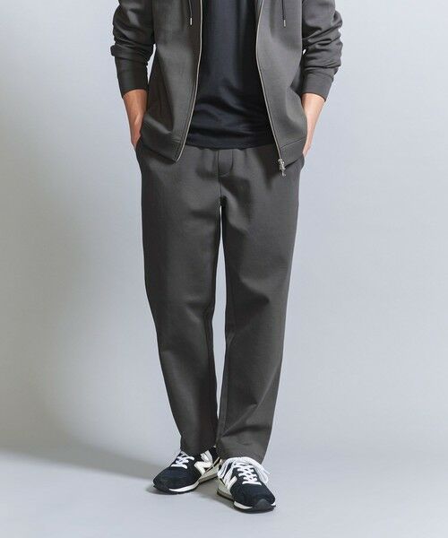 BEAUTY&YOUTH ダブルニット　リラックスパンツ WEB限定 WARDROBE SMART】ダブルニット リラックス イージー