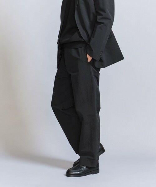 BEAUTY & YOUTH UNITED ARROWS/ビューティー&ユース ユナイテッドアローズ HI-LINE スパイバー 1プリーツ テーパード パンツ BLACK M BEAUTY & YOUTH UNITED ARROWS/ビューティー&ユース ユナイテッドアローズ HI-LINE スパイバー 1プリーツ テーパード パンツ BLACK M