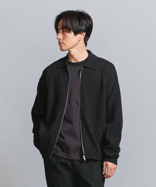 BEAUTY & YOUTH UNITED ARROWS/ビューティー&ユース ユナイテッドアローズ ツイスト ナッピング ジップ ジャケット ‐ウォッシャブル‐ BLACK L BEAUTY & YOUTH UNITED ARROWS/ビューティー&ユース ユナイテッドアローズ ツイスト ナッピング ジップ ジャケット ‐ウォッシャブル‐ BLACK L