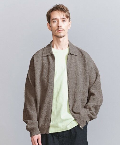 BEAUTY & YOUTH UNITED ARROWS/ビューティー&ユース ユナイテッドアローズ ツイスト ナッピング ジップ ジャケット ‐ウォッシャブル‐ BEIGE S BEAUTY & YOUTH UNITED ARROWS/ビューティー&ユース ユナイテッドアローズ ツイスト ナッピング ジップ ジャケット ‐ウォッシャブル‐ BEIGE S