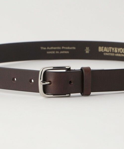 BEAUTY&YOUTH UNITED ARROWS / ビューティー&ユース ユナイテッドアローズ ベルト・サスペンダー | ベーシック レザー ベルト 28mm -Made in Japan- | 詳細4