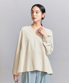 BEAUTY&YOUTH UNITED ARROWS / ビューティー&ユース ユナイテッドアローズ カットソー | 【WEB限定 Wardrobe DAILY MINIMAL】ペプラム Vネックプルオーバーカットソー