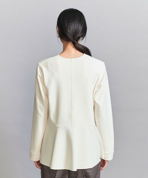 BEAUTY&YOUTH UNITED ARROWS / ビューティー&ユース ユナイテッドアローズ カットソー | 【WEB限定 Wardrobe DAILY MINIMAL】ペプラム Vネックプルオーバーカットソー | 詳細7