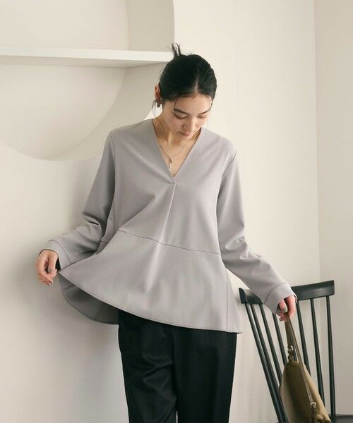 BEAUTY&YOUTH UNITED ARROWS / ビューティー&ユース ユナイテッドアローズ カットソー | 【WEB限定 Wardrobe DAILY MINIMAL】ペプラム Vネックプルオーバーカットソー | 詳細19