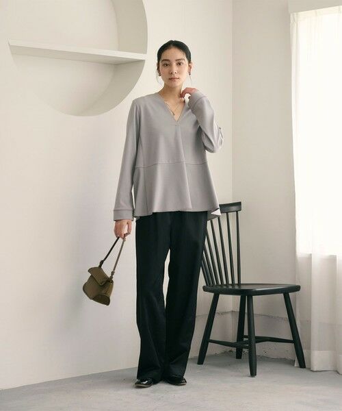 BEAUTY&YOUTH UNITED ARROWS / ビューティー&ユース ユナイテッドアローズ カットソー | 【WEB限定 Wardrobe DAILY MINIMAL】ペプラム Vネックプルオーバーカットソー | 詳細16