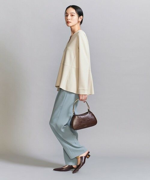 BEAUTY&YOUTH UNITED ARROWS / ビューティー&ユース ユナイテッドアローズ カットソー | 【WEB限定 Wardrobe DAILY MINIMAL】ペプラム Vネックプルオーバーカットソー | 詳細24