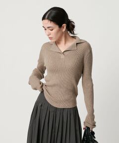 BEAUTY&YOUTH UNITED ARROWS / ビューティー&ユース ユナイテッドアローズ ニット・セーター | コットンリブ オープンカラーニット -ウォッシャブル-