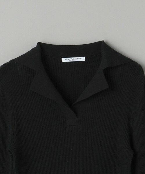 BEAUTY&YOUTH UNITED ARROWS / ビューティー&ユース ユナイテッドアローズ ニット・セーター | コットンリブ オープンカラーニット -ウォッシャブル- | 詳細6