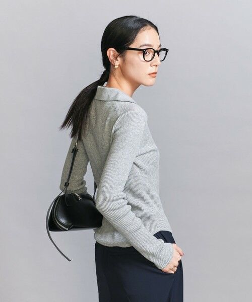 BEAUTY&YOUTH UNITED ARROWS / ビューティー&ユース ユナイテッドアローズ ニット・セーター | コットンリブ オープンカラーニット -ウォッシャブル- | 詳細10