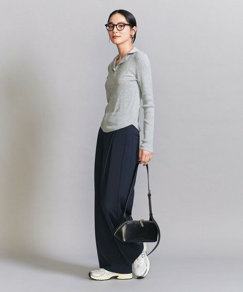 BEAUTY&YOUTH UNITED ARROWS / ビューティー&ユース ユナイテッドアローズ ニット・セーター | コットンリブ オープンカラーニット -ウォッシャブル- | 詳細8