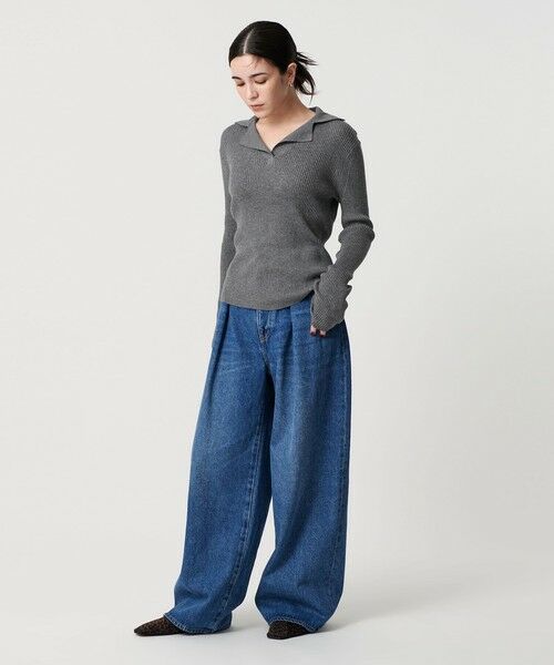 BEAUTY&YOUTH UNITED ARROWS / ビューティー&ユース ユナイテッドアローズ ニット・セーター | コットンリブ オープンカラーニット -ウォッシャブル- | 詳細14