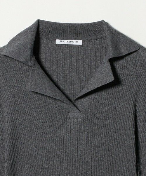 BEAUTY&YOUTH UNITED ARROWS / ビューティー&ユース ユナイテッドアローズ ニット・セーター | コットンリブ オープンカラーニット -ウォッシャブル- | 詳細17