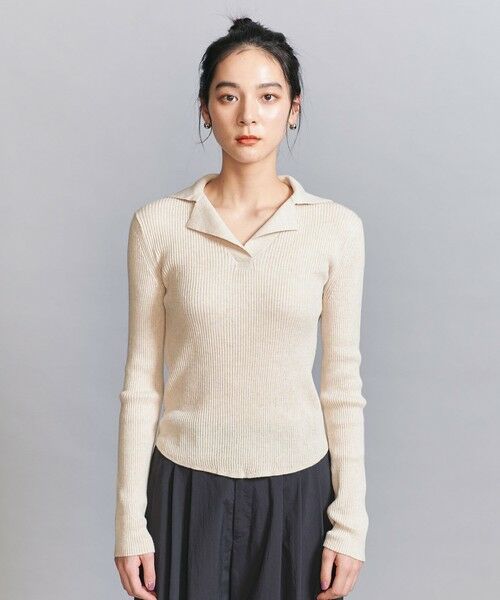 BEAUTY&YOUTH UNITED ARROWS / ビューティー&ユース ユナイテッドアローズ ニット・セーター | コットンリブ オープンカラーニット ウォッシャブル | 詳細22