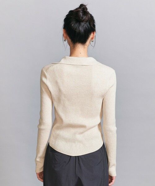 BEAUTY&YOUTH UNITED ARROWS / ビューティー&ユース ユナイテッドアローズ ニット・セーター | コットンリブ オープンカラーニット ウォッシャブル | 詳細24