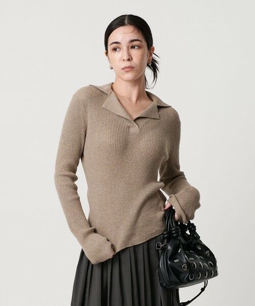 BEAUTY&YOUTH UNITED ARROWS / ビューティー&ユース ユナイテッドアローズ ニット・セーター | コットンリブ オープンカラーニット -ウォッシャブル- | 詳細20