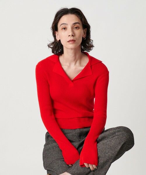 BEAUTY&YOUTH UNITED ARROWS / ビューティー&ユース ユナイテッドアローズ ニット・セーター | コットンリブ オープンカラーニット -ウォッシャブル- | 詳細23