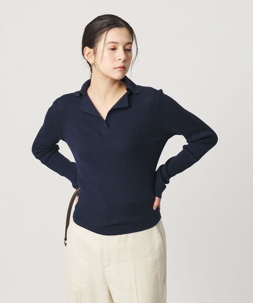 BEAUTY&YOUTH UNITED ARROWS / ビューティー&ユース ユナイテッドアローズ ニット・セーター | コットンリブ オープンカラーニット ウォッシャブル | 詳細29