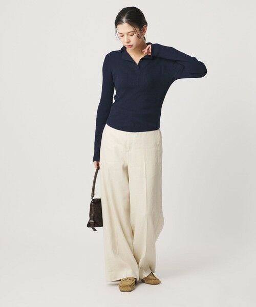 BEAUTY&YOUTH UNITED ARROWS / ビューティー&ユース ユナイテッドアローズ ニット・セーター | コットンリブ オープンカラーニット ウォッシャブル | 詳細30