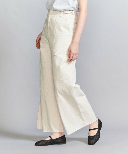 BEAUTY & YOUTH UNITED ARROWS/ビューティー&ユース ユナイテッドアローズ ネップツイル ワイドパンツ OFF WHITE XS BEAUTY & YOUTH UNITED ARROWS/ビューティー&ユース ユナイテッドアローズ ネップツイル ワイドパンツ OFF WHITE XS