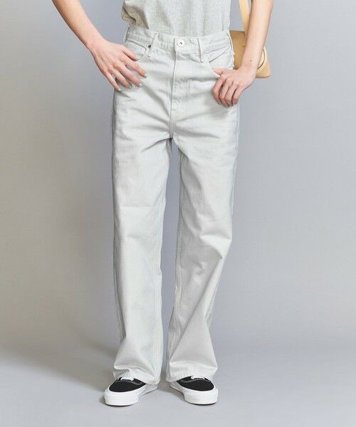 BEAUTY & YOUTH UNITED ARROWS/ビューティー&ユース ユナイテッドアローズ <upper hights>THE NIECE グリッター デニムパンツ WHITE M(25) BEAUTY & YOUTH UNITED ARROWS/ビューティー&ユース ユナイテッドアローズ <upper hights>THE NIECE グリッター デニムパンツ WHITE M(25)